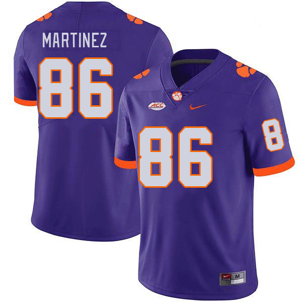 Men #86 Tristan Martinez Clemson Tigers College Football Jerseys Stitched Sale-Purple